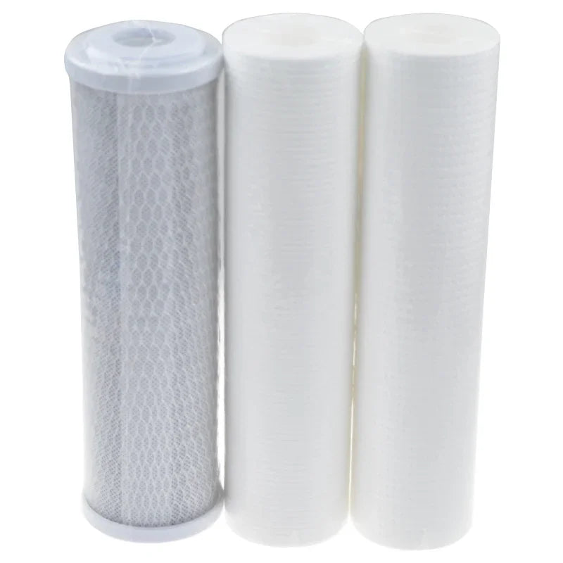 ATWFS 10 KIT FILTRI A CARTUCCIA "Universal PP Sediment / 5 Micron / 1 Micron PP Cotton + CTO filtro a carbone + T33 sistema di osmosi inversa UF trattamento delle acque