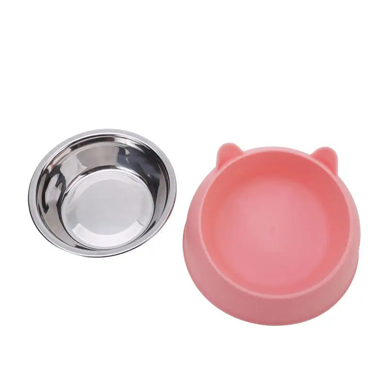Geneigter Edelstahl-Katzenapf – Ergonomisch, Rutschfest, zum Fressen und Trinken
